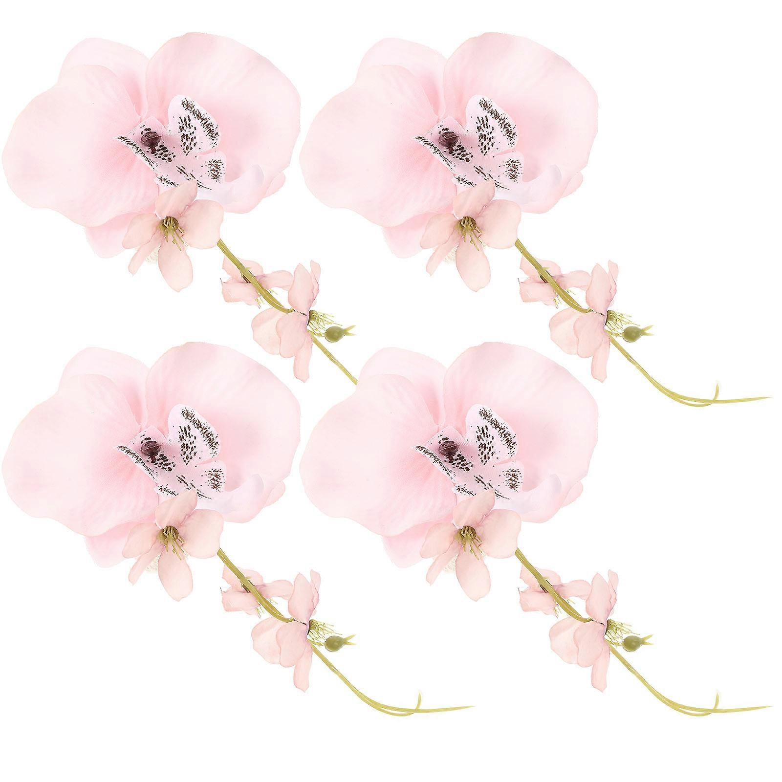 Pink Silk Flower Napkin Rings with Elegant Design for Decor Suitable for Dining Table 4 Pieces