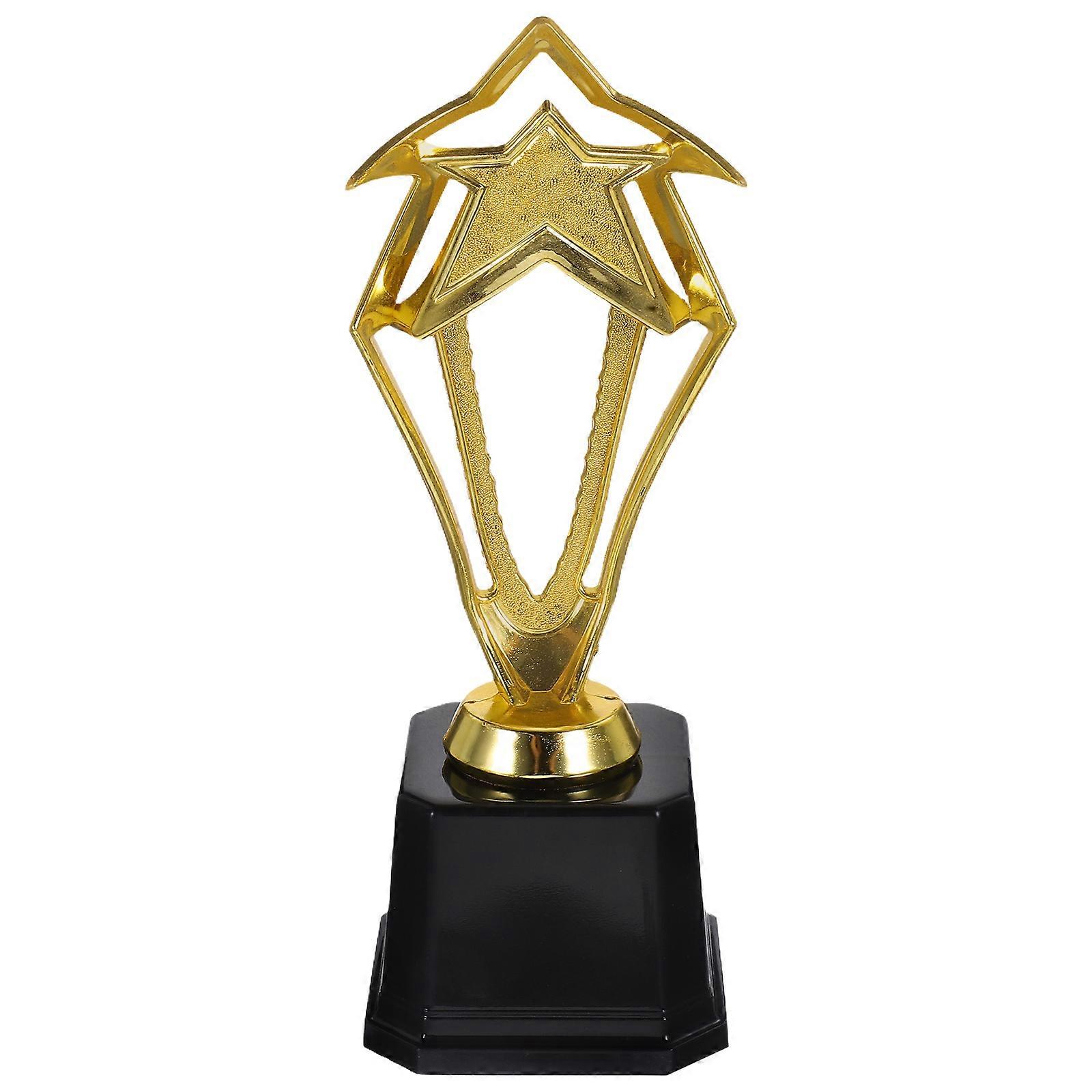Golden Trophy with Plastic Base and Cup Design for Awarding Ceremonies 20.5cm