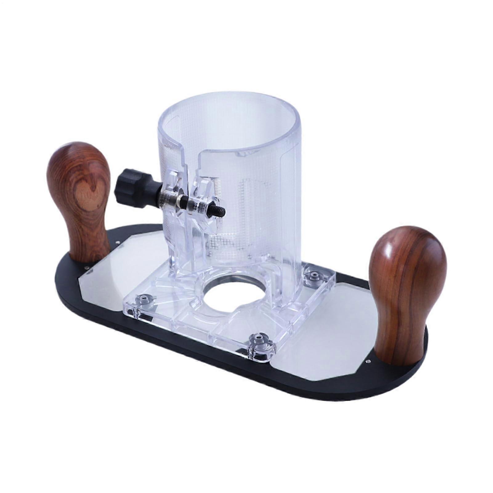 Trimmer Router Base - Transparent Protective Milling Base Plate - Circular Saw Accessory For Professional Use