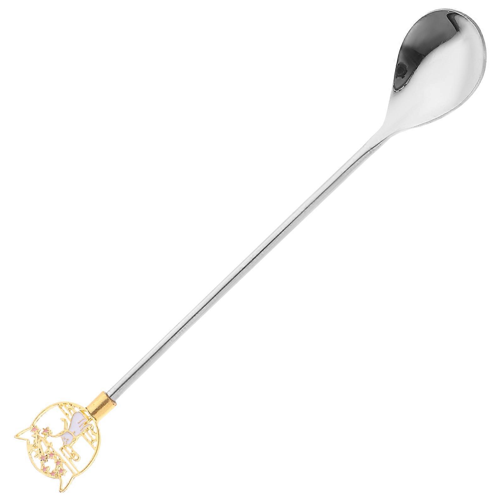 Ancient Style Cocktail Mixing Spoon In Silver For Adults With Stirring Function 1Set
