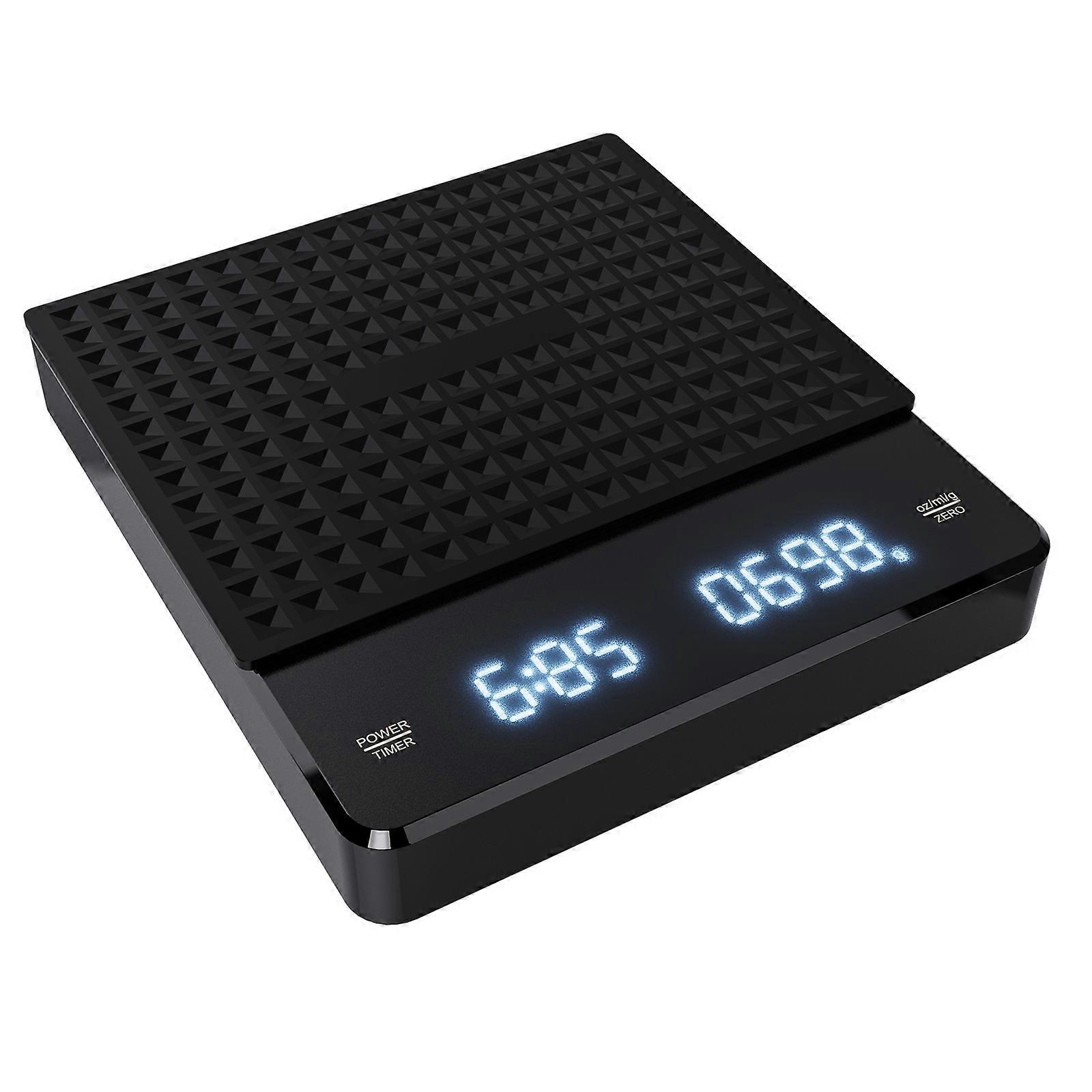 Coffee Scale with Timer, Heat Resistant Pad & Protective Cover – High Precision for Kitchen & Baking Use