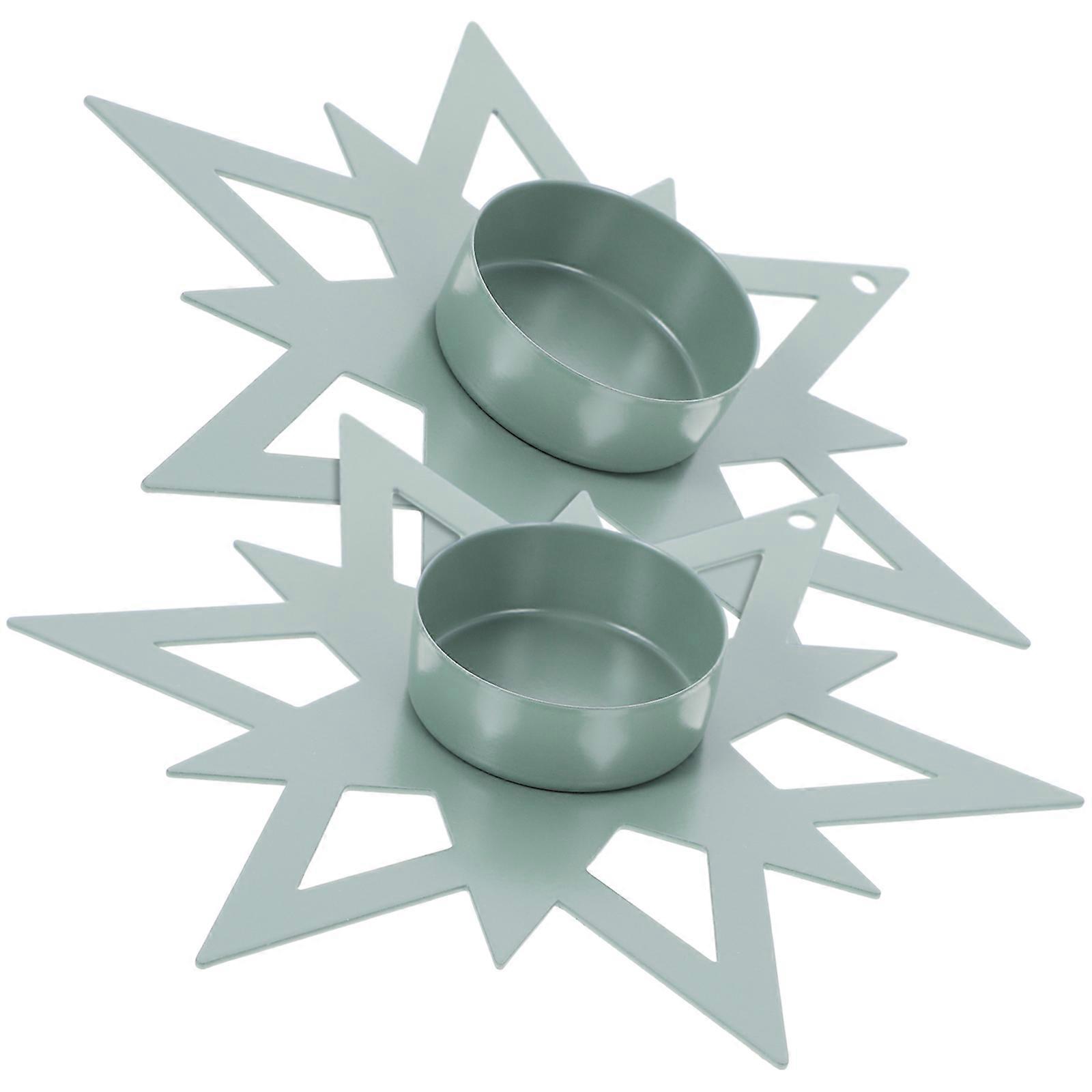 Light Green Iron Candlestick Holder for Taper Candles Add Glamour to Home Decor and Storage Use 2 Pieces
