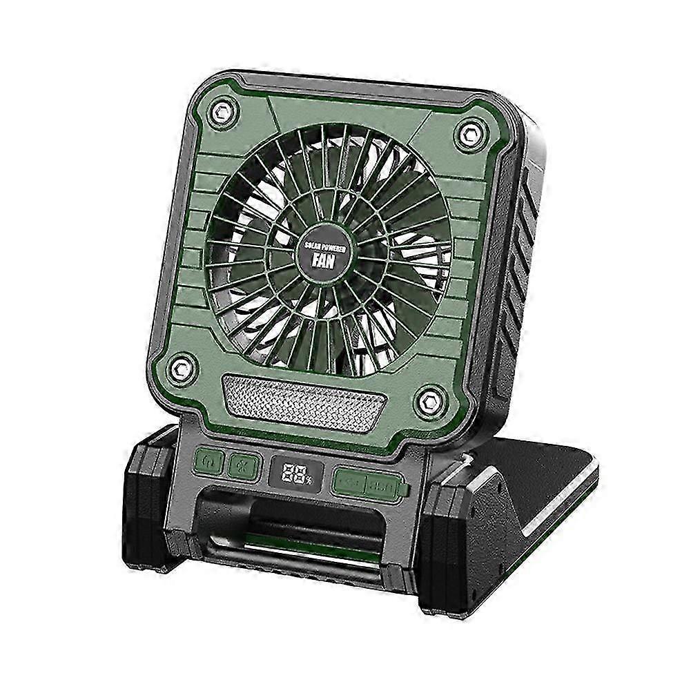 Portable Camping Fan With Led Lantern, Rechargeable Misting Fan