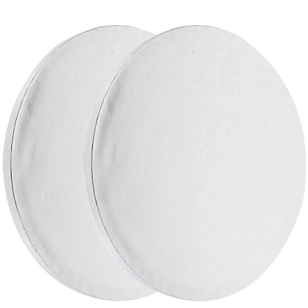 Convenient Cake Transfer Plates Delicate Drums For Home Party Use Silver 20.00X20.00X1.50CM Sturdy And Practical Material 2Set