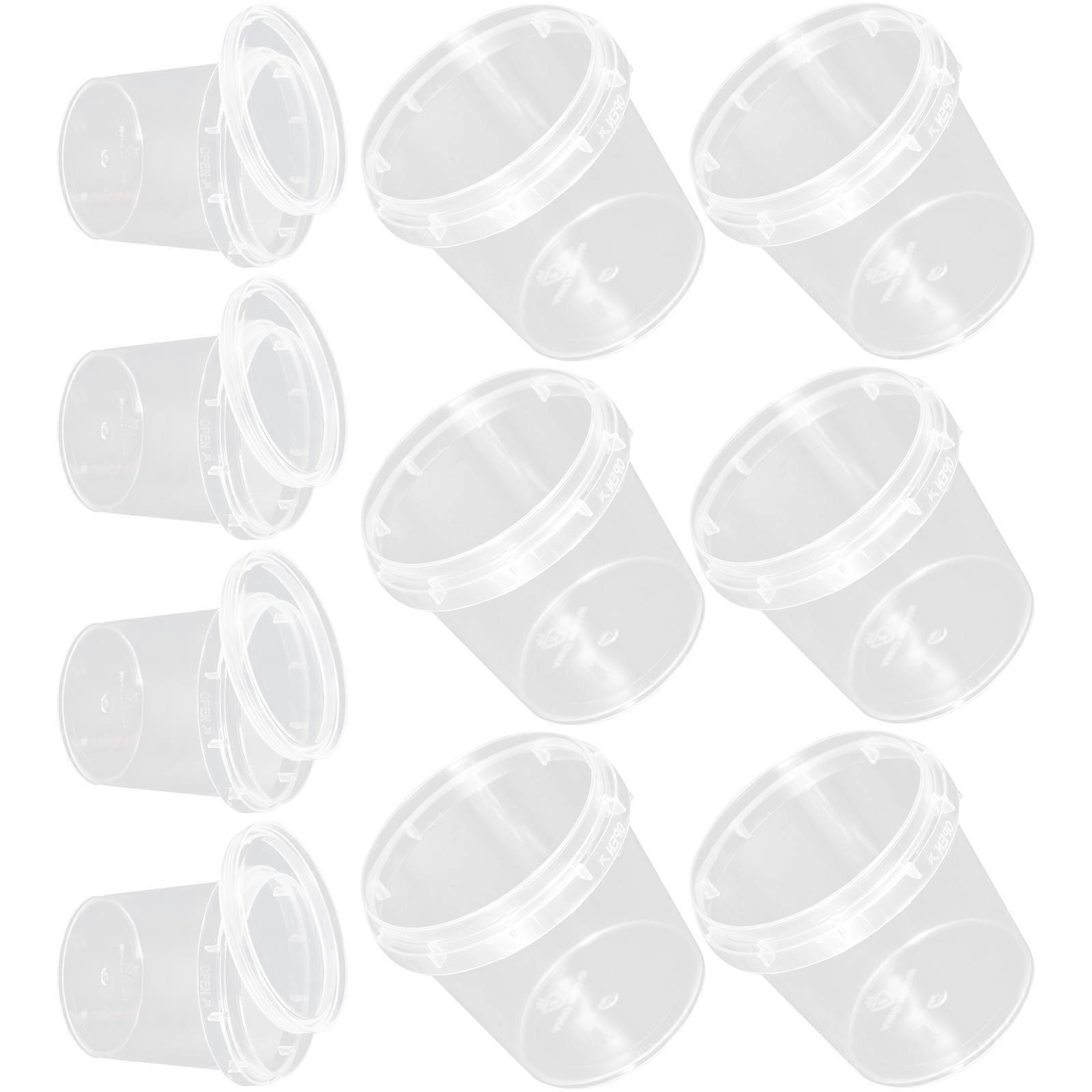 18Pcs Small Plastic Buckets with Lids for Storage Clear PP Material 18Pcs
