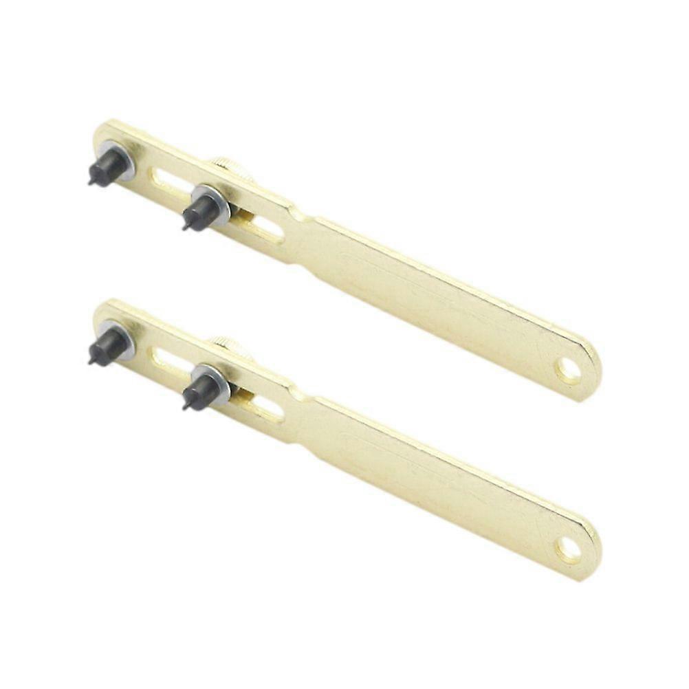 2pcs Portable Watch Screw-on Back Case Cover Opener Two-jawed Remover Repair Tool 2 Claws Professional Watch Opener (Golden)