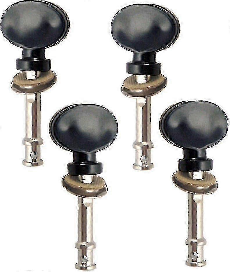 2025 4 Pieces Tuning Pegs Keys Tuners for Ukulele and Classical Guitar Parts in Black Color