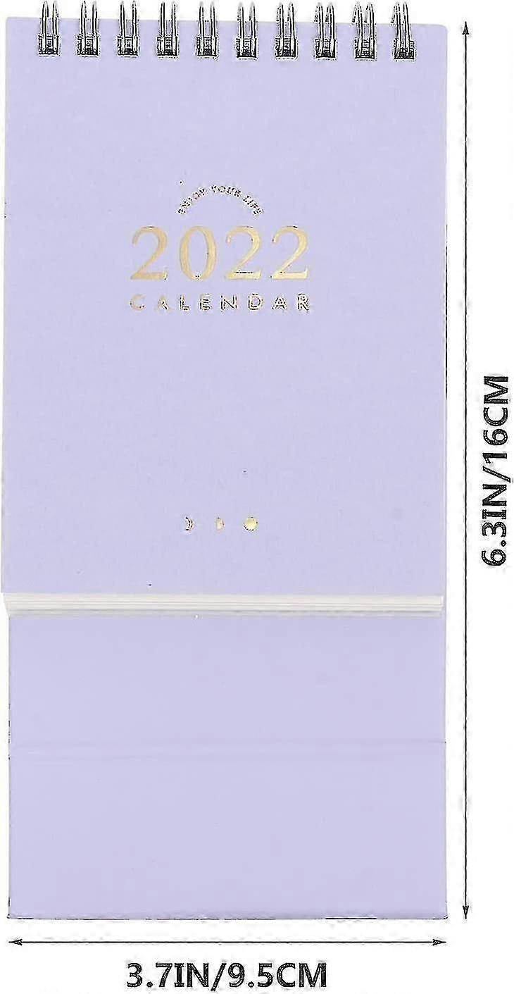 2022 Pöytäkalenteri Mini Desktop Standing Flip Kuukausittainen kalenteri Koulun kotitoimiston aikataulusuunnitteluohjelmalle
