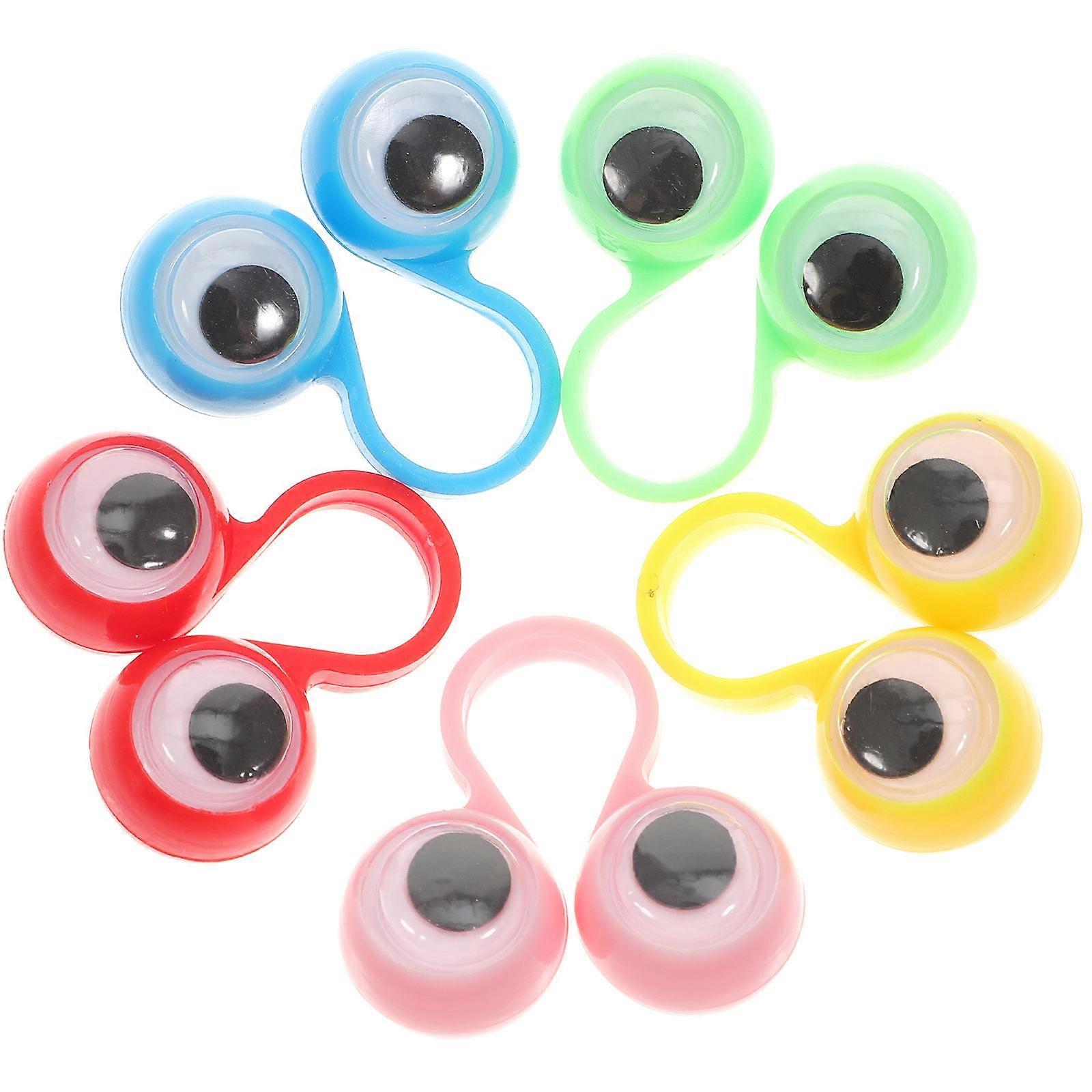 Finger Puppets with Moving Eyes for Kids Creative Learning and Fun Multicolor Plastic Toys Suitable for Ages 3 and Up 12 Pieces