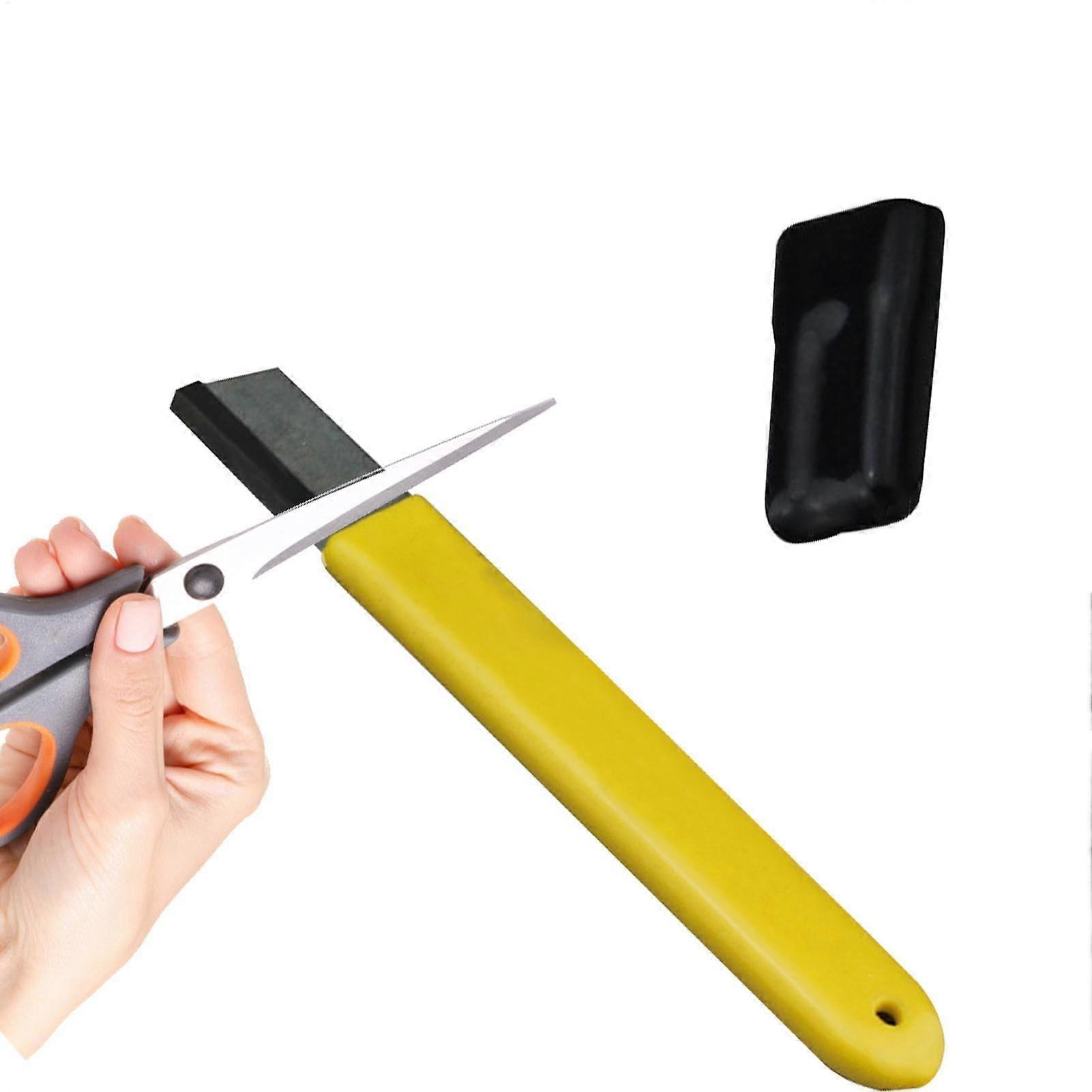 Trimmer Cutter Sharpener for Garden Tools, Multi-Purpose Scissors Sharpener Stick with Non-Slip Handle for Shears and Axles