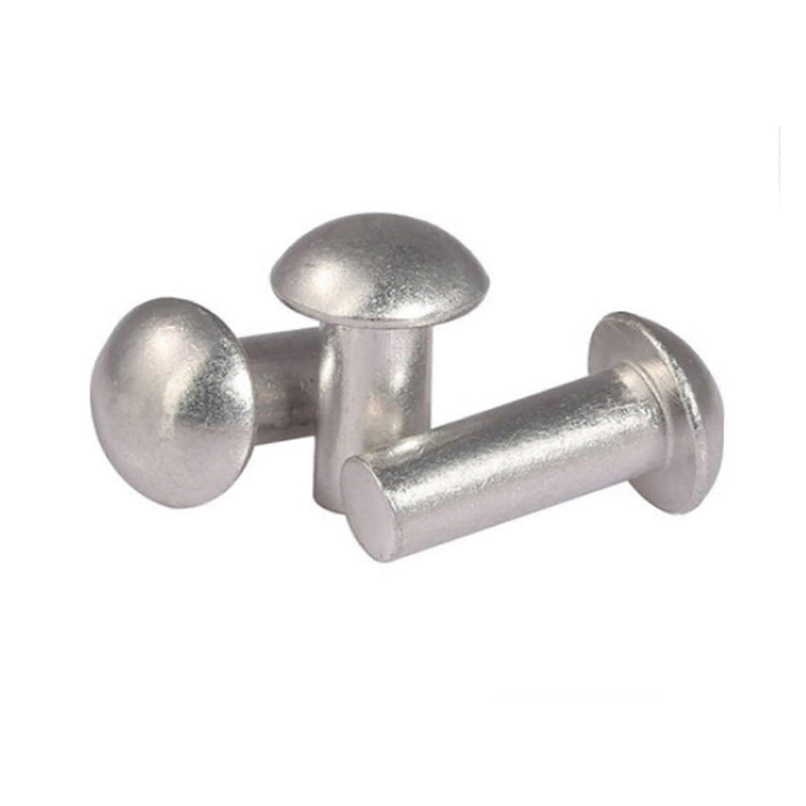 20100 Pieces M2 M2.5 M3 M4 M5 M6 Round Aluminum Solid Rivet SelfPiercing Rivet (5MMM4) 5MMM4 Silver