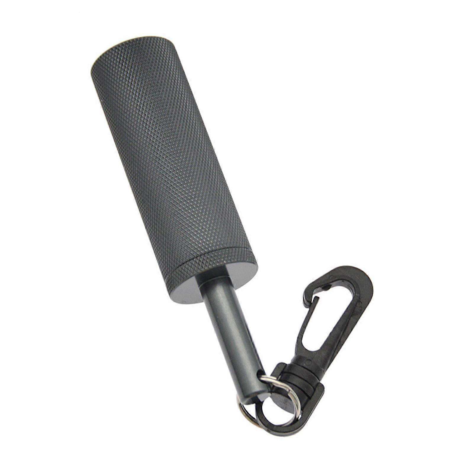 Scuba Rattle Stick - Aluminum Alloy Underwater Communication Device, 11.7 x 2.8 cm Noise Maker with Clip, Black Diving Shaker