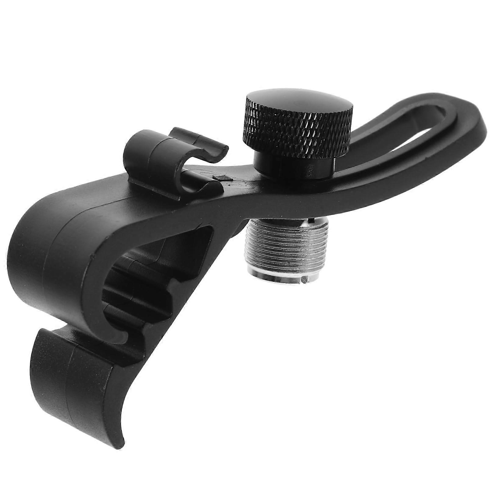 Drum Microphone Clips Adjustable Snare Drum Microphone Clamp Holder Black, Compatible with Various Mic Stands
