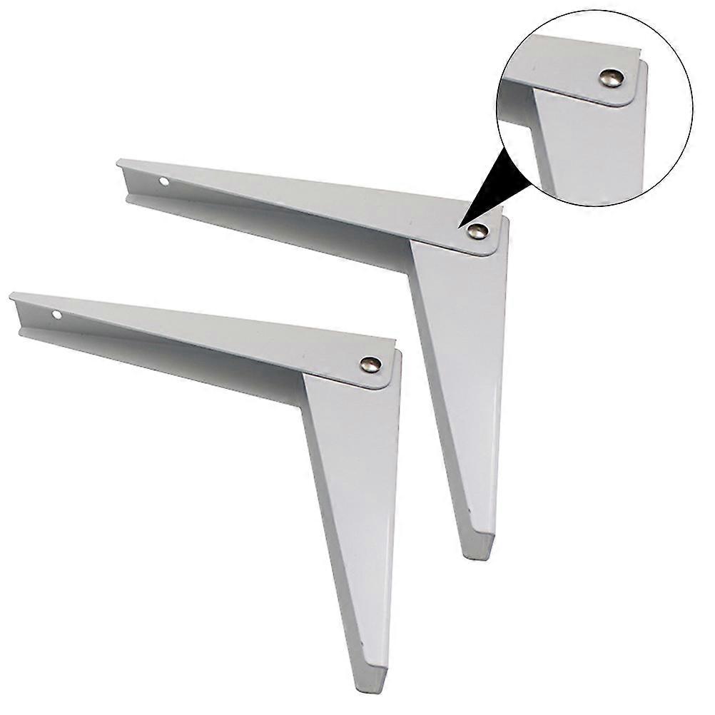 Folding Shelf Brackets Wall Mounted Heavy Duty Right Angle Design Storage Rack Supports for DIY Shelving Home Shop and Rustic Decor