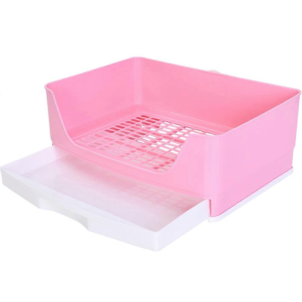 Washable Rabbit Training Potty Leak Guinea Pig Litter Box for Hamsters and Small Pets, Smooth Edges for Home Use