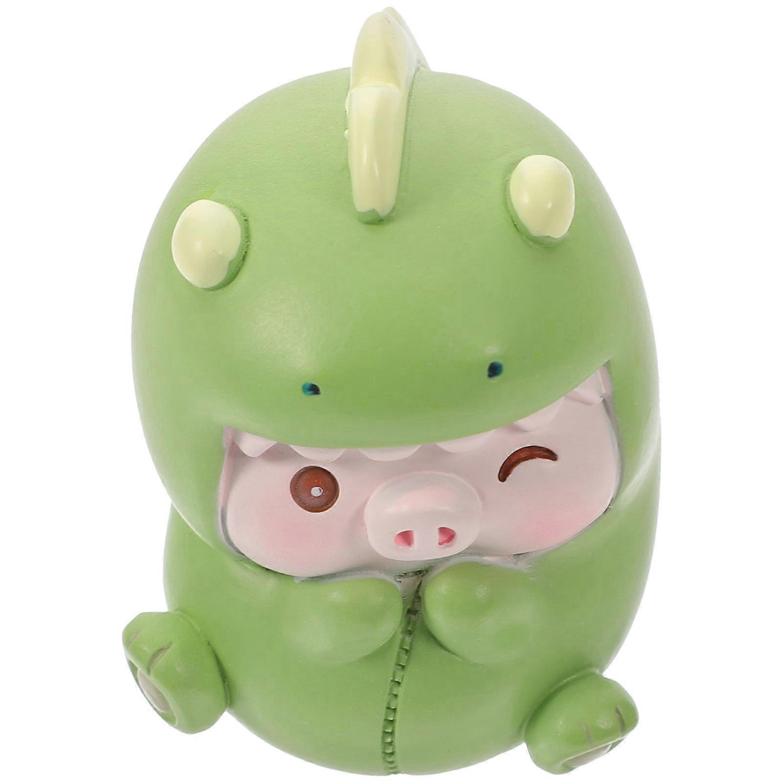 Resin Miniature Pig Shape Doll Decoration For Lawn And Cabinet Use 4.5X4.3CM Size 1Set Ideal Women