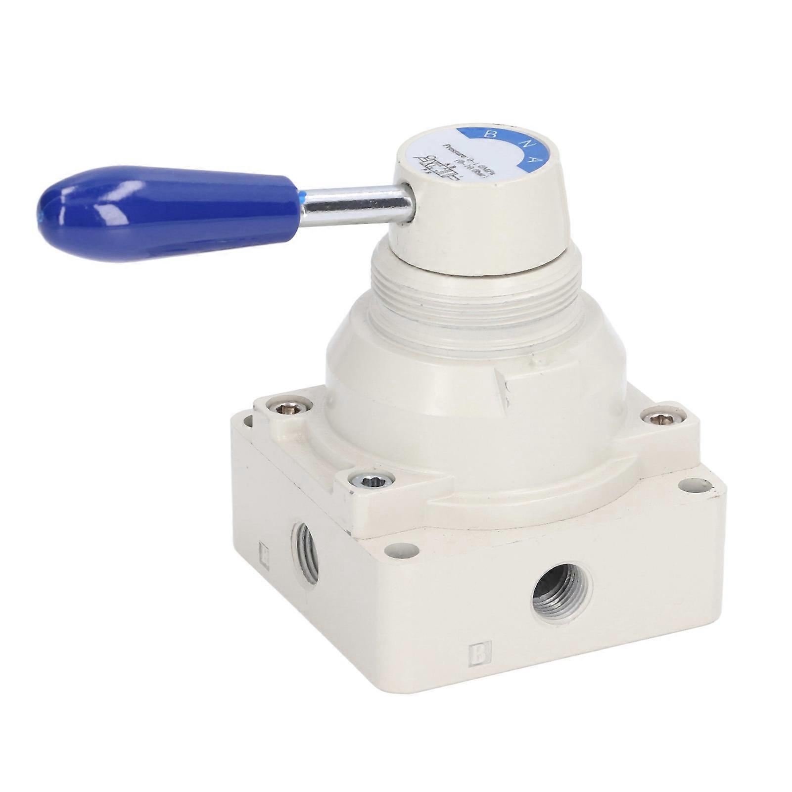 Air Hand Valve Rotary Lever 2 Position 4 Way Pneumatic Flow Control Switch Accessory4HV310-10 