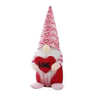 Valentinstag Geschenk Plüsch gesichtslose Zwerg Puppe handgemachte Liebe Umarmung Zwerg Bär Plüsch Spielzeug Ornamente für Valentinstag Hochzeit Home Decor