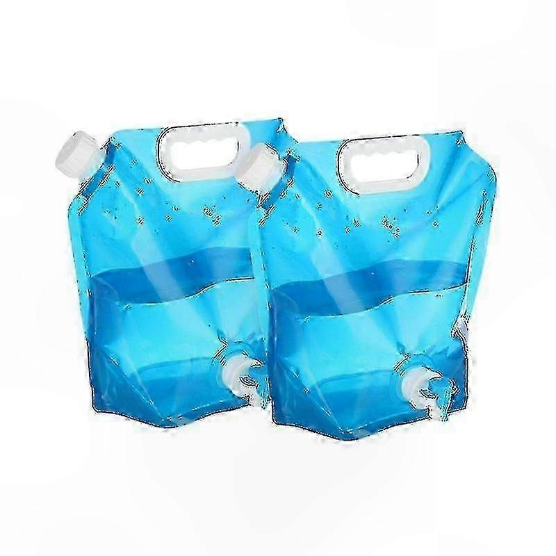 Foldable Water Storage Bag for Camping, 5L/10L Capacity, Portable Emergency Hydration Solution, Set of 2