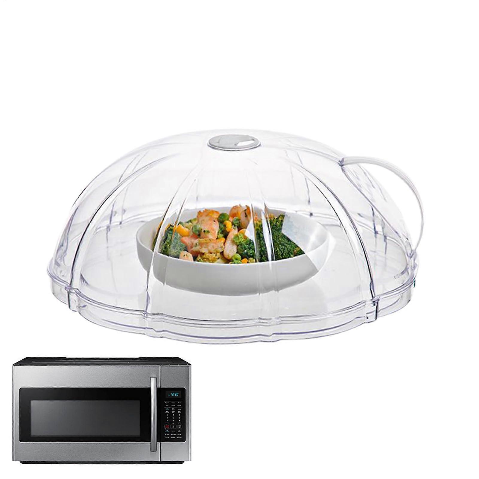 Microwave Splash Guard | Oven Heating Cover - Anti-Dry Splash Guard with Handle and Base for Easy Use