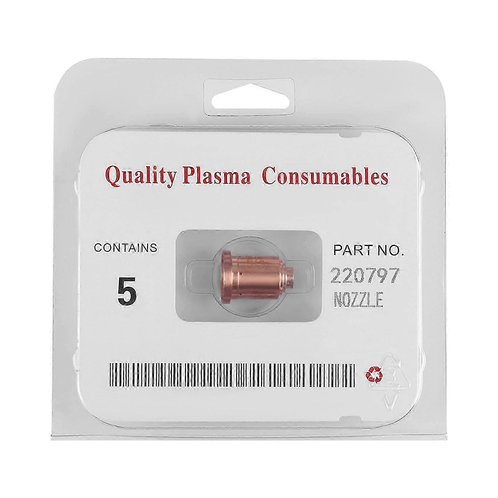 5Pcs 85A άκρες ακροφυσίων κοπτών πλάσματος 220797 κατάλληλες για MAX85 φανός κοπής πλάσματος αναλώσιμο