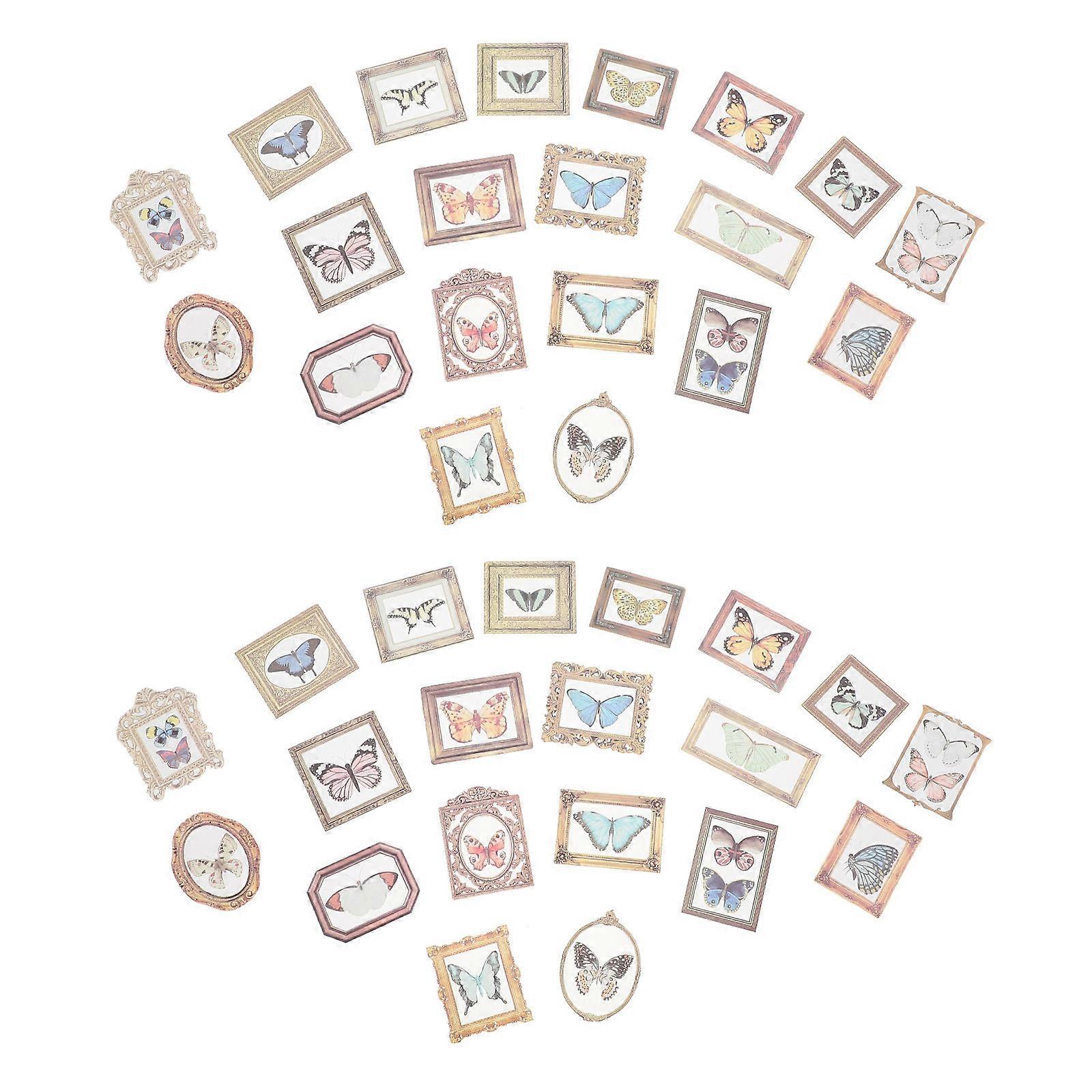 Colorful Butterfly Stickers For 2Set Rectangular Decorative Die Cuts