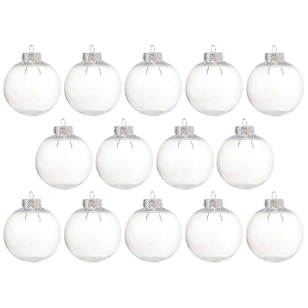 Transparent Fillable Ornaments 15Pcs Round Balls Decorative Decorations For Christmas Tree Hanging Festive Atmosphere