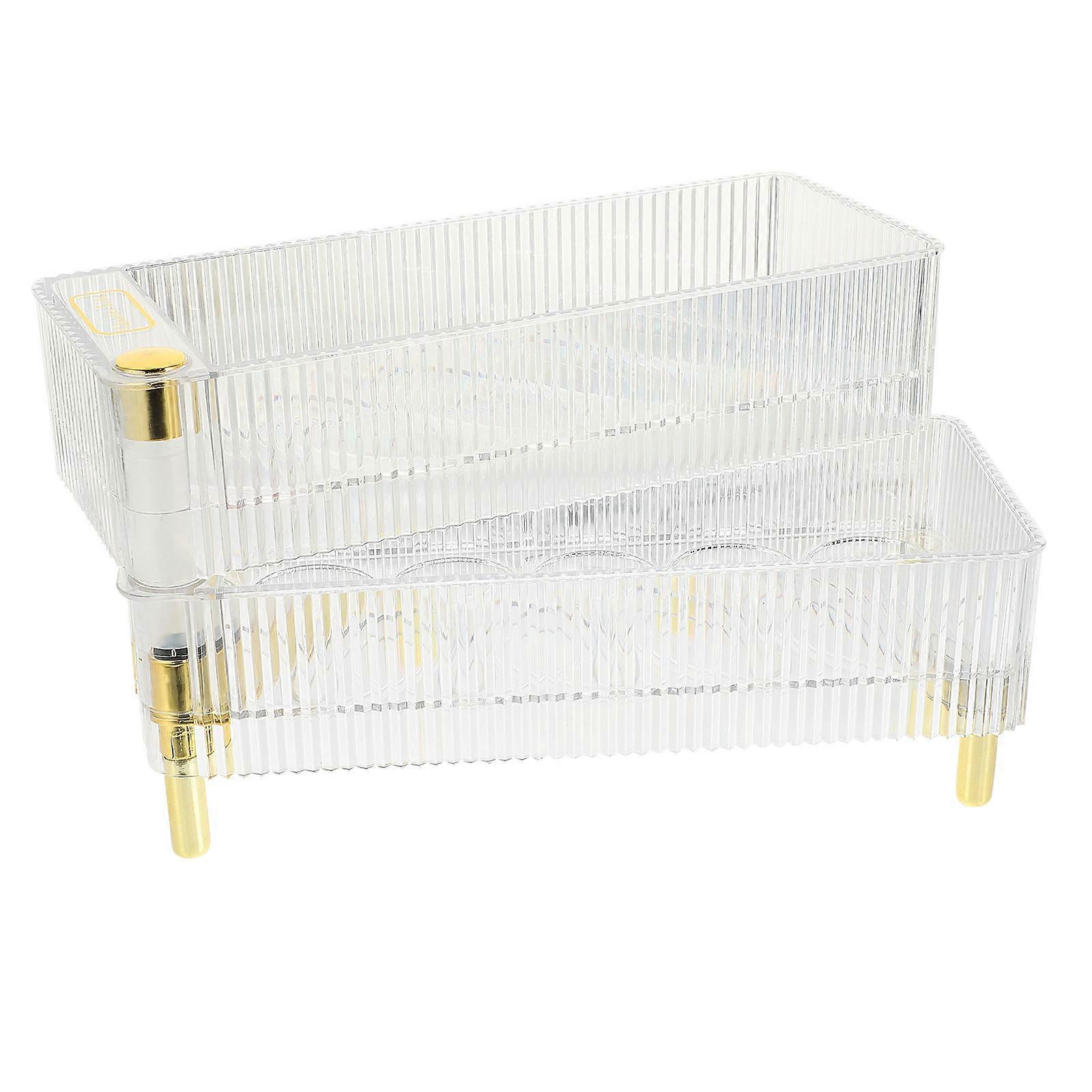 Transparent Plastic Egg Holder for Refrigerator Storage Safe Durable with Separate Slots 7.8x5.9 Inches