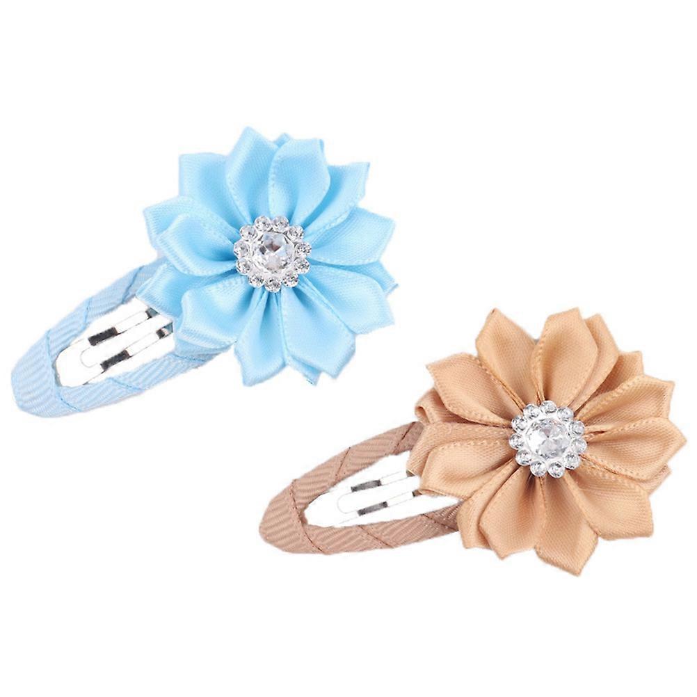 Assorted Color Hair Clips For Baby Girls Suitable For Daily Hair Styling 12Pcs Flower Shape