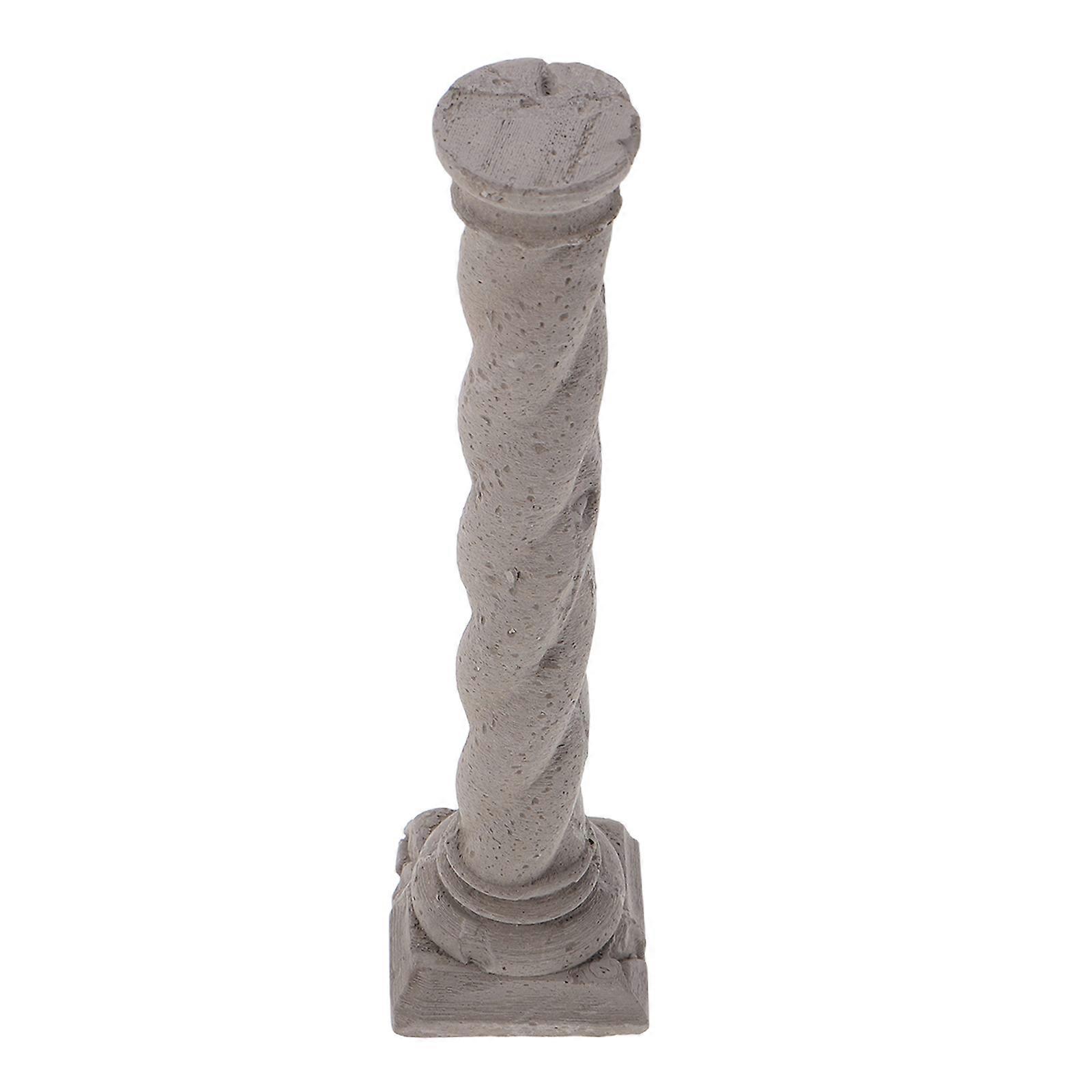 Artistic Cement Roman Column Ornament For Aquarium Setup White Color Decorative Piece 1Pack