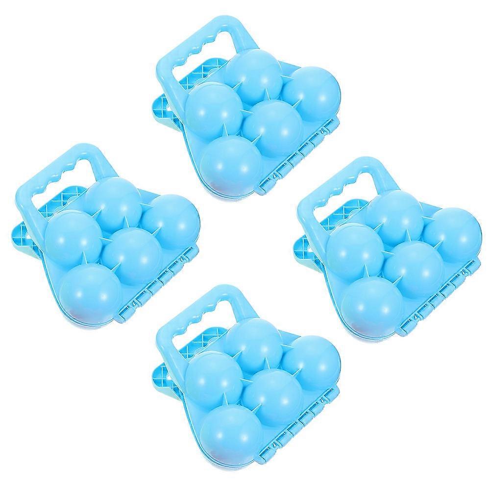 Snow Clip Toy 4Pcs Making Clips Clamp Toys For Making In Sky-Blue Plastic