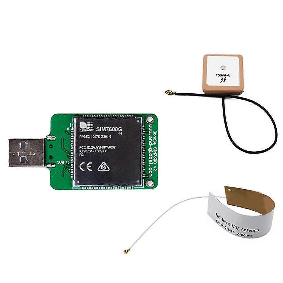 SIMCOM SIM7600G H USB Dongle mit Antenne, HSPA+ GSM GPRS EDGE UMTS LTE 4G Cat4 Modul für SIM7600 SIM7500 SIM7600