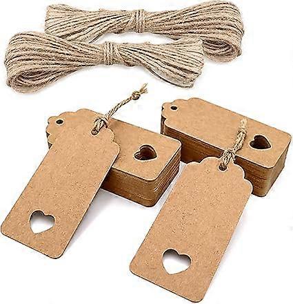 100pcs Christmas craft brown gift tags 4.5x9.5cm