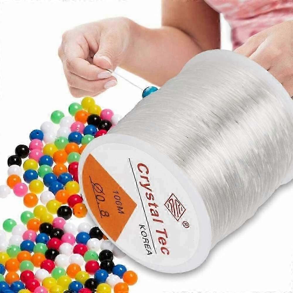 Transparent Elastic Thread for Beading Bracelets - Durable & Wear-Resistant Stringing Material for Jewelry Making
