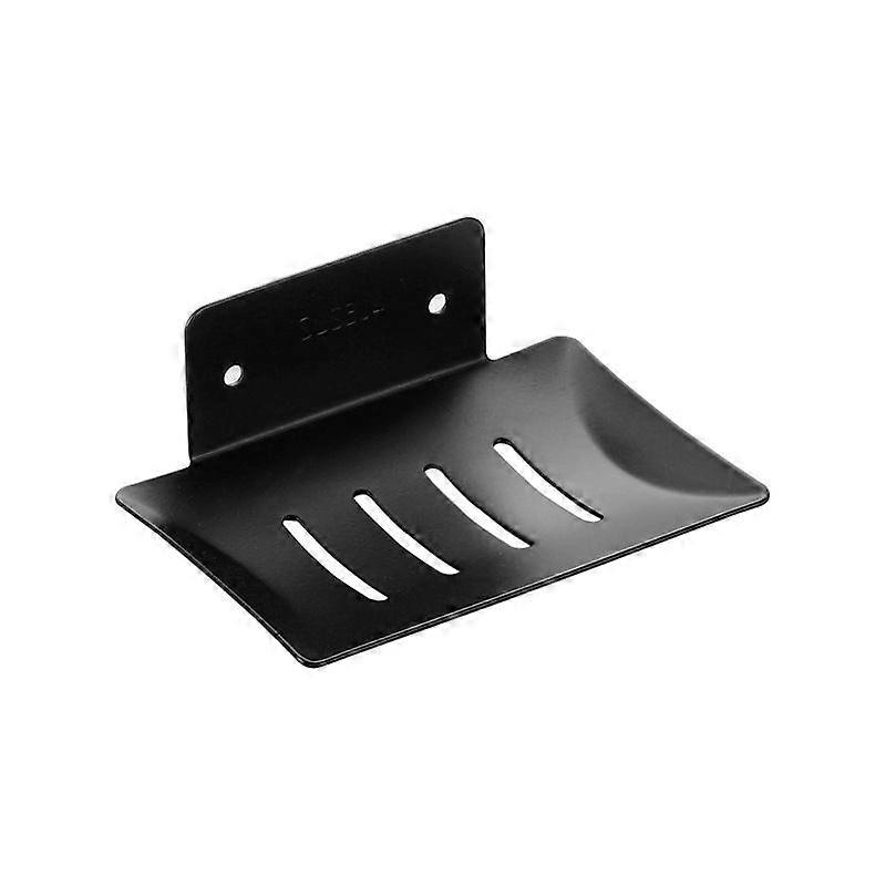 Black Wall-Mounted Soap Holder - Rustproof Tray