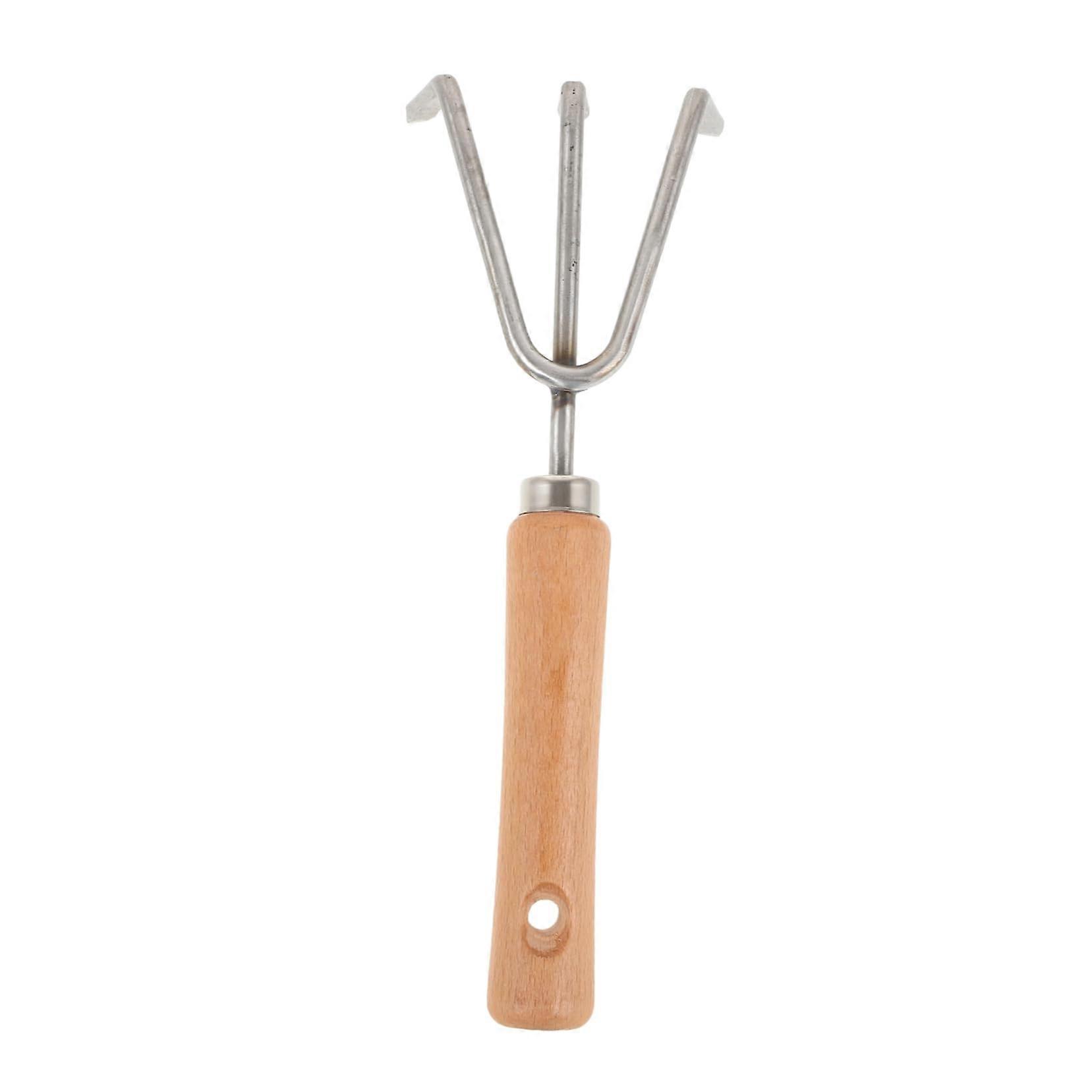 Garden Rake Stainless Steel For Weeding And Digging 23.5 x 8.5 cm Durable