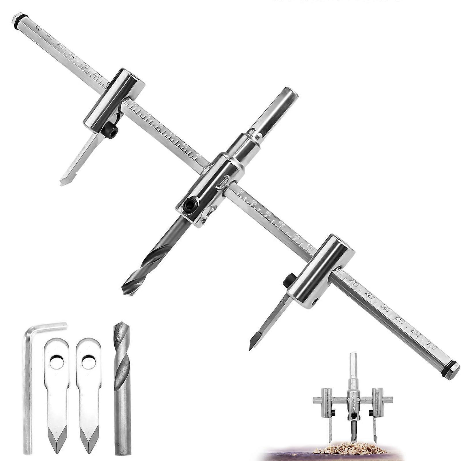 Adjustable Circle Cutter 40300mm, Alloy Circular Hole Saw for Wood, Plastic, Plasterboard