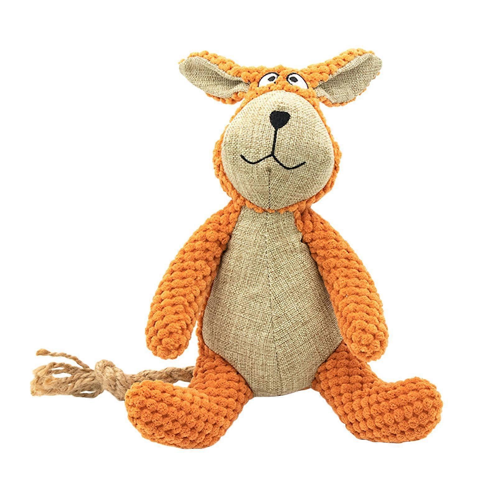 Sturdy Rabbit Dog Toy Plush Toys for Teething Puppies, Durable Chew Toys for Rabbit Dogs for Aggressive Chewers, Squeaking Plush