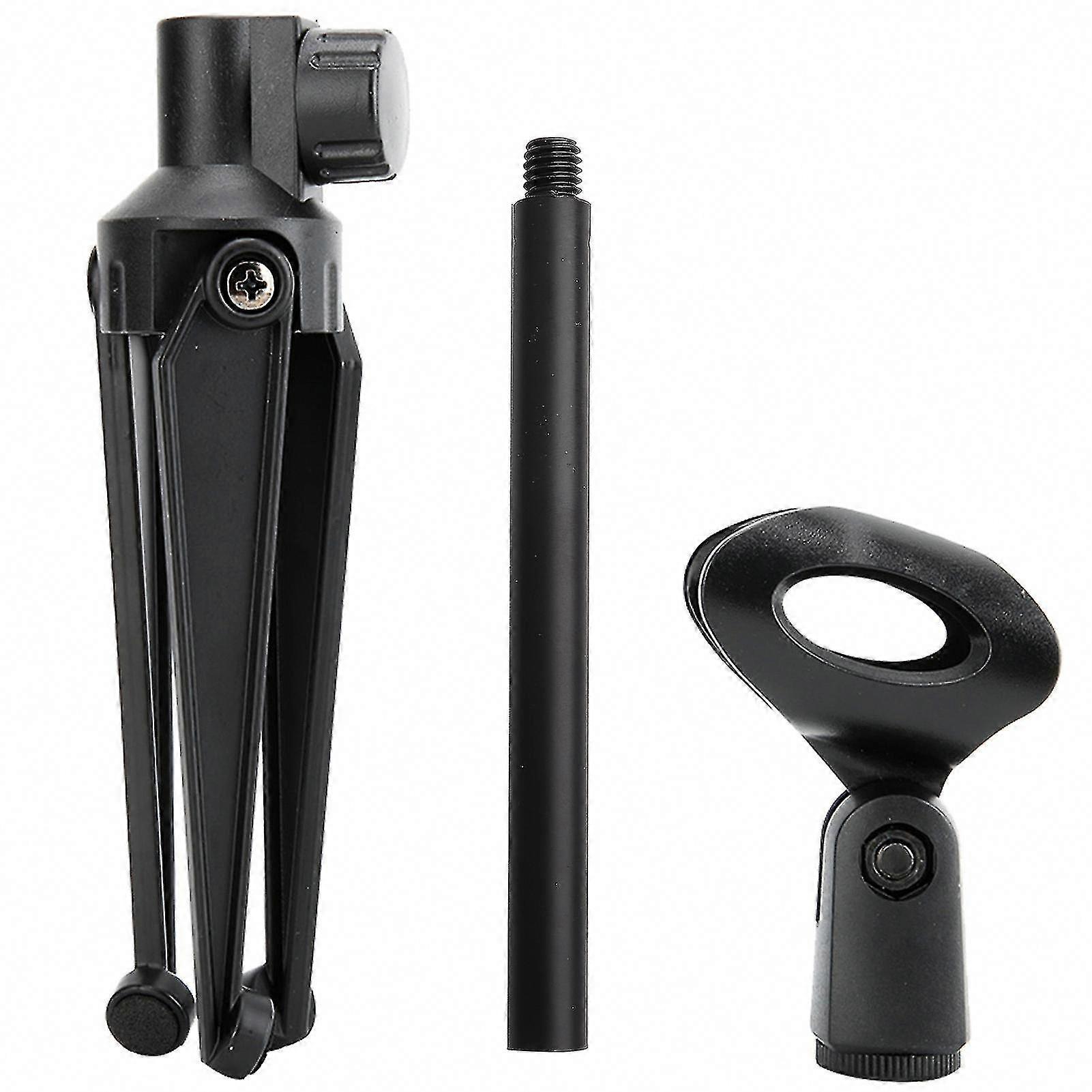 Durable ABS Adjustable Microphone Stand with Clamp for Desktop & Table Use