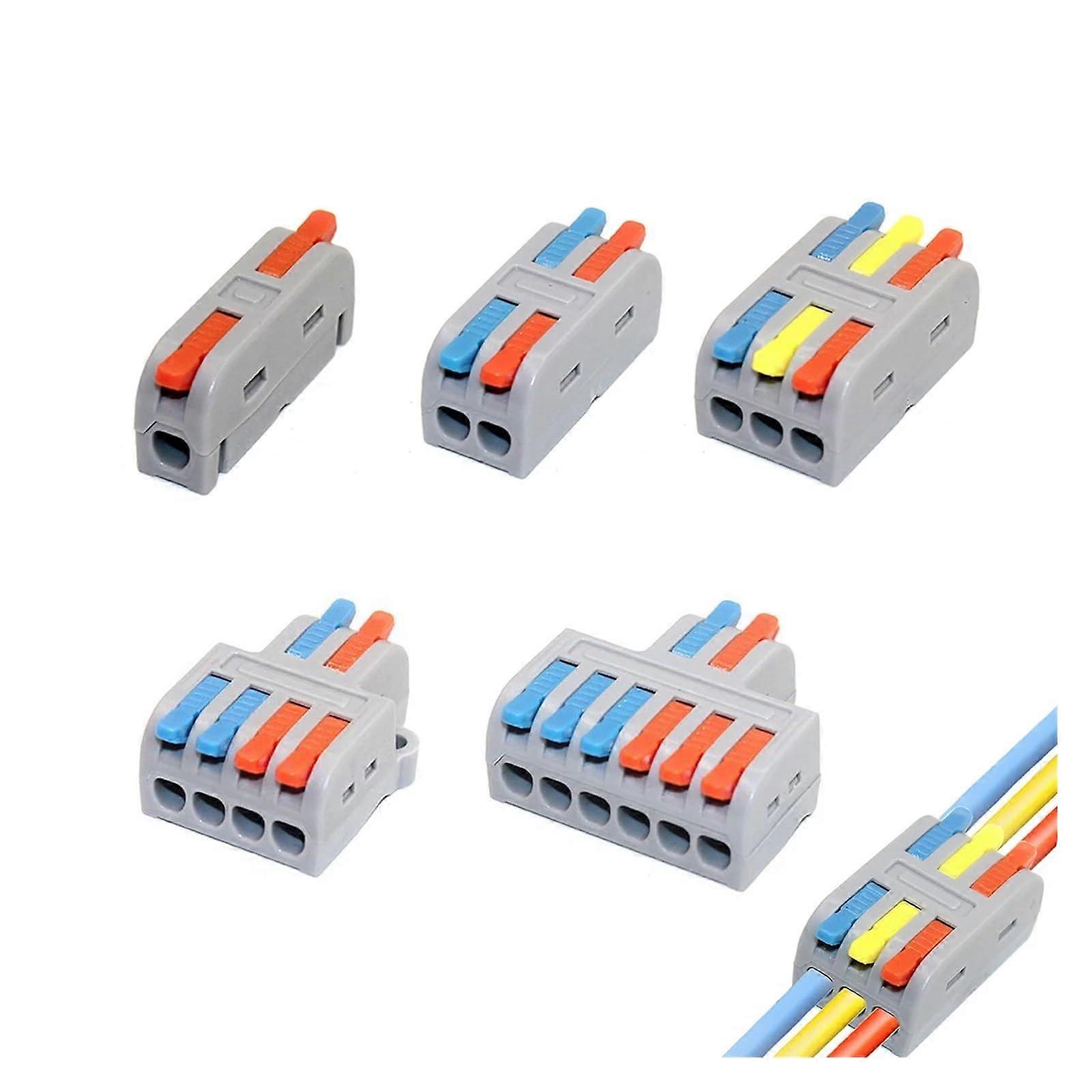 10PCS Fast Wiring Cable Connectors Compact Splitter Push-In Terminal Block M42 For Home Electrical Wiring