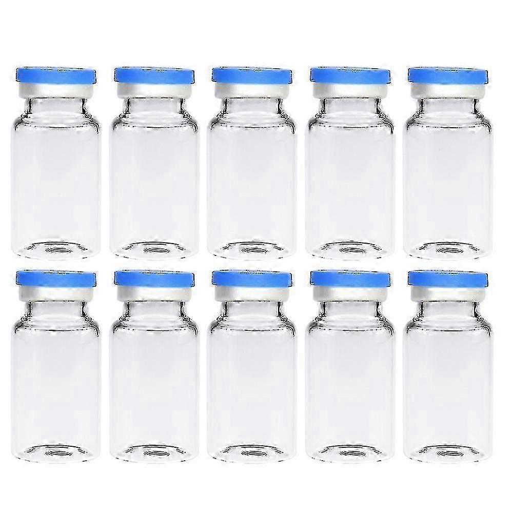 20pcs Clear 10ml Headspace Vials - Durable Glass Bottles for Cosmetic & Science Use