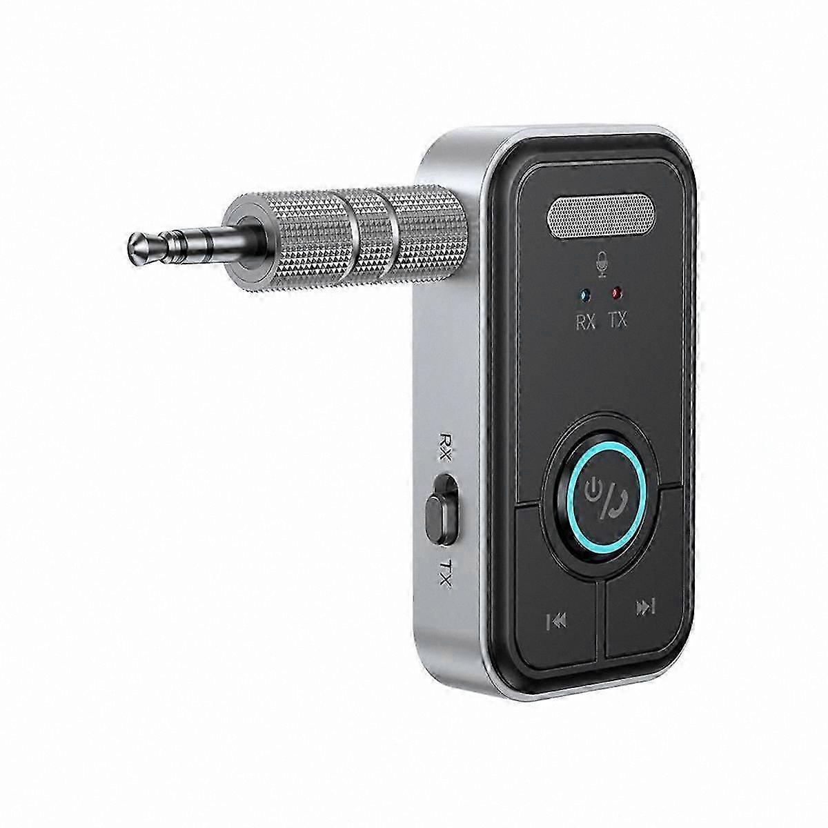 Wireless Bluetooth 5.3 AUX Audio Receiver Adapter with 3.5mm Jack for Car and Earphone Use