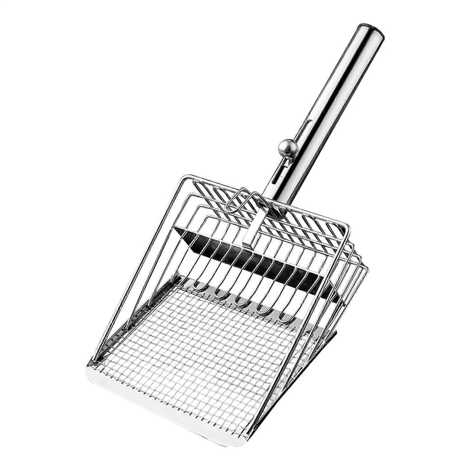 Metal Cat Waste Tray Scoop, Heavy Duty Non Stick Sifter with Sturdy Mesh