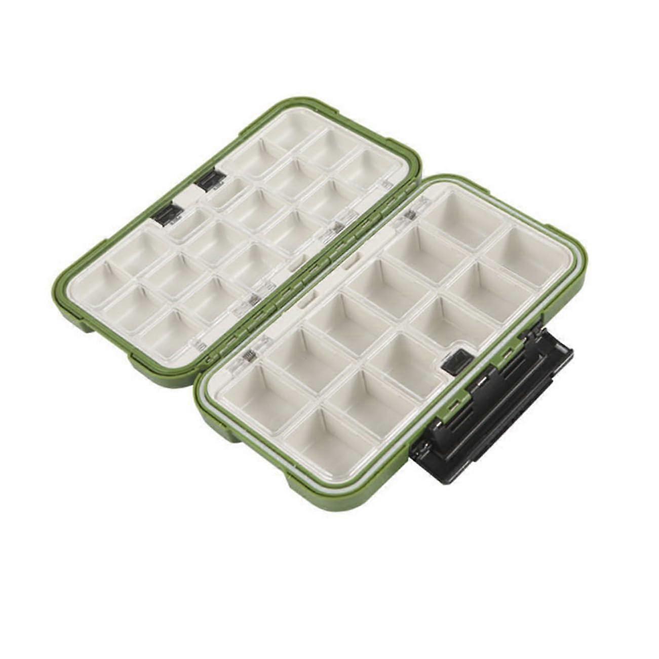 Portable Fishing Tackle Box with Adjustable Compartments for Hooks Lures Baits