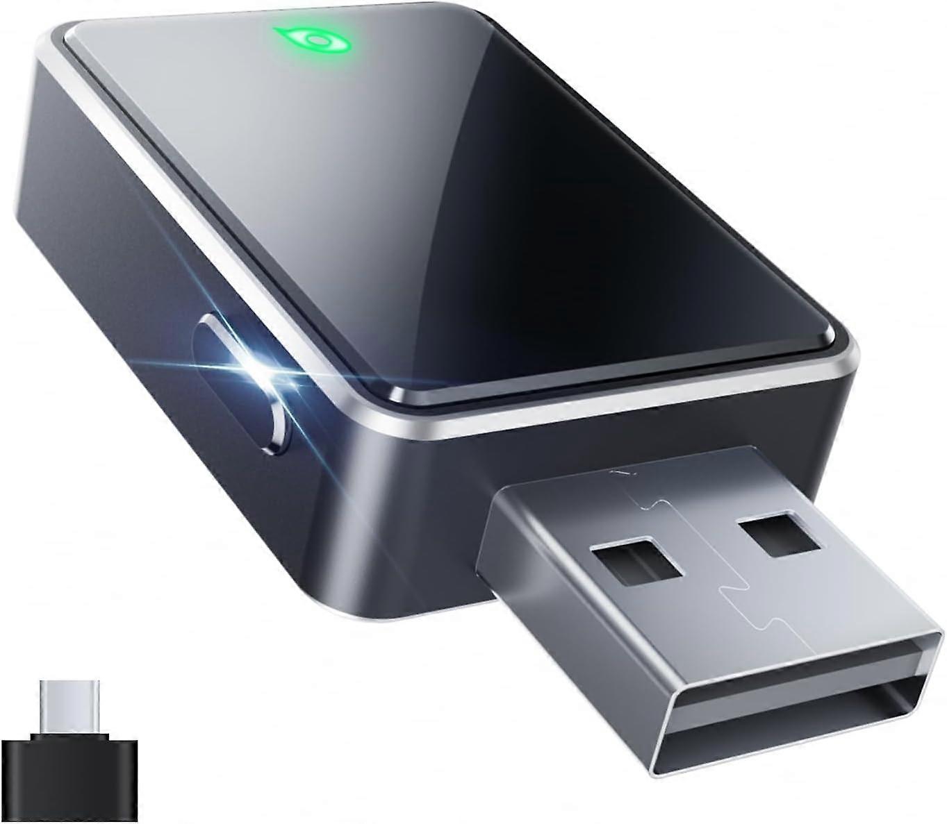 2025 Latest Model  Wireless CarPlay Adapter for Apple Carplay& Android Auto,Convert Wired to Wireless with One Click Multi Device Switch,