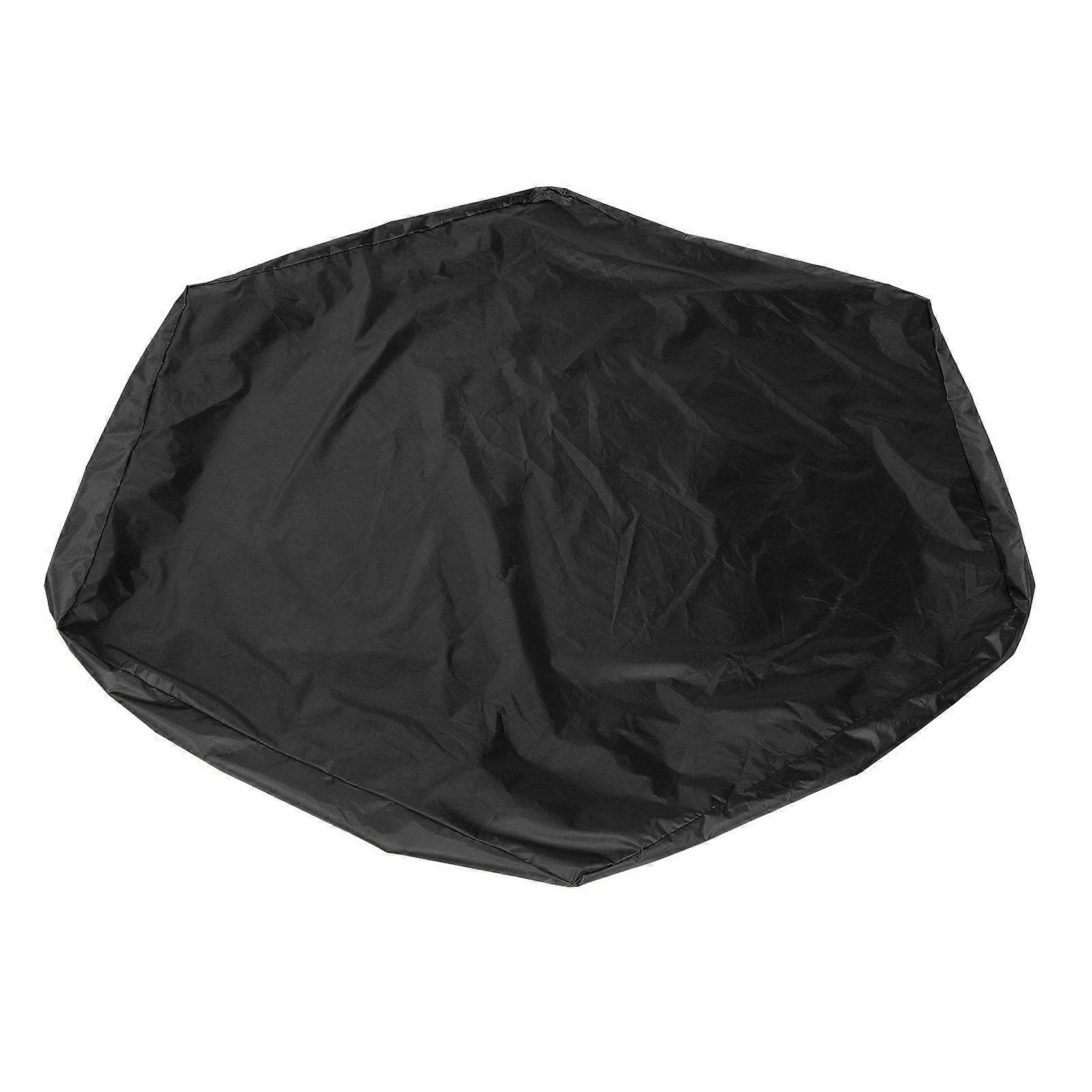 Sandbox Cover Hexagon Sandpit Sand Toys Cover Waterproof Pool Cover with Drawstring for Outdoor Garden Black