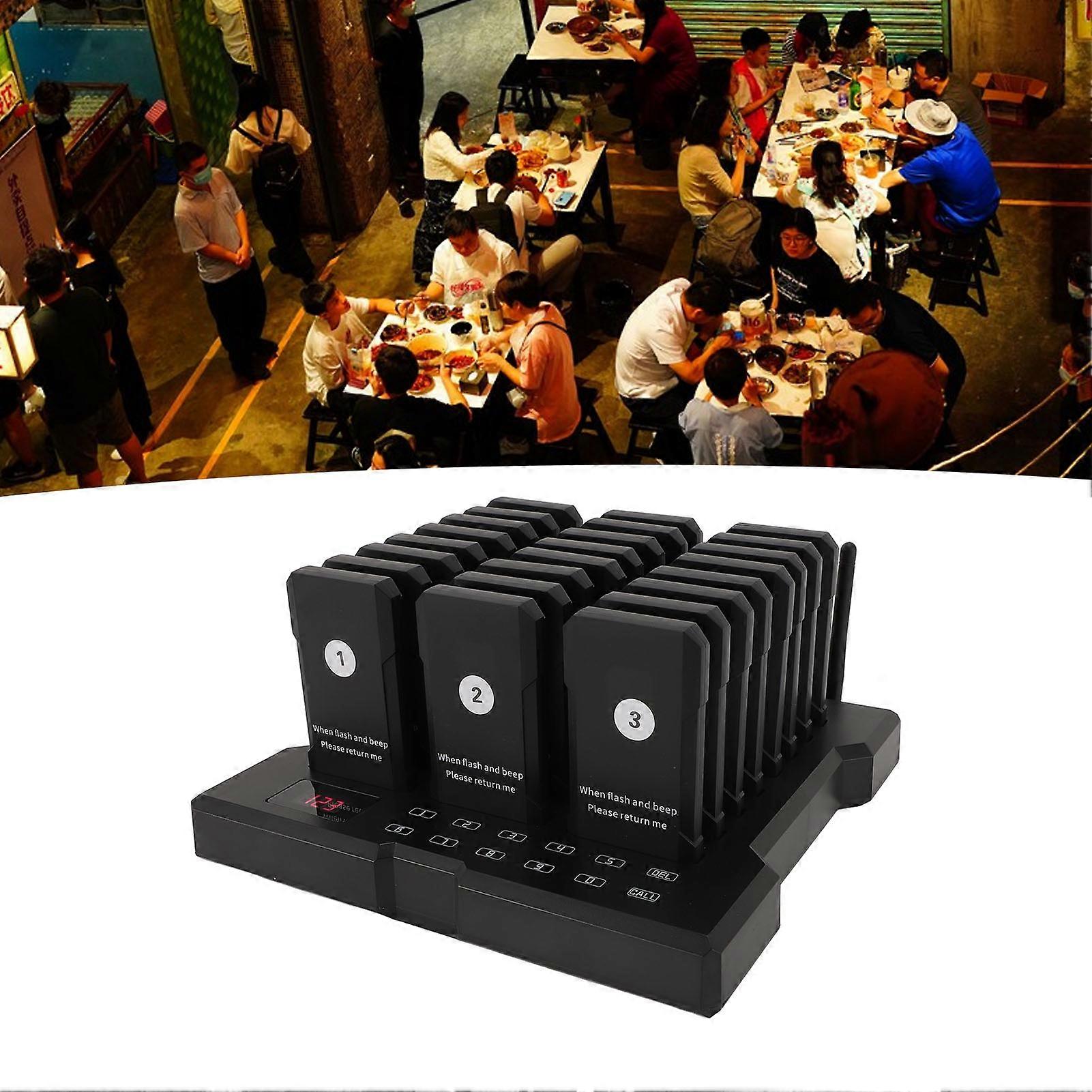 Restaurant Pager System 24 Pagers 2624ft Range Touch Keypad UK Plug