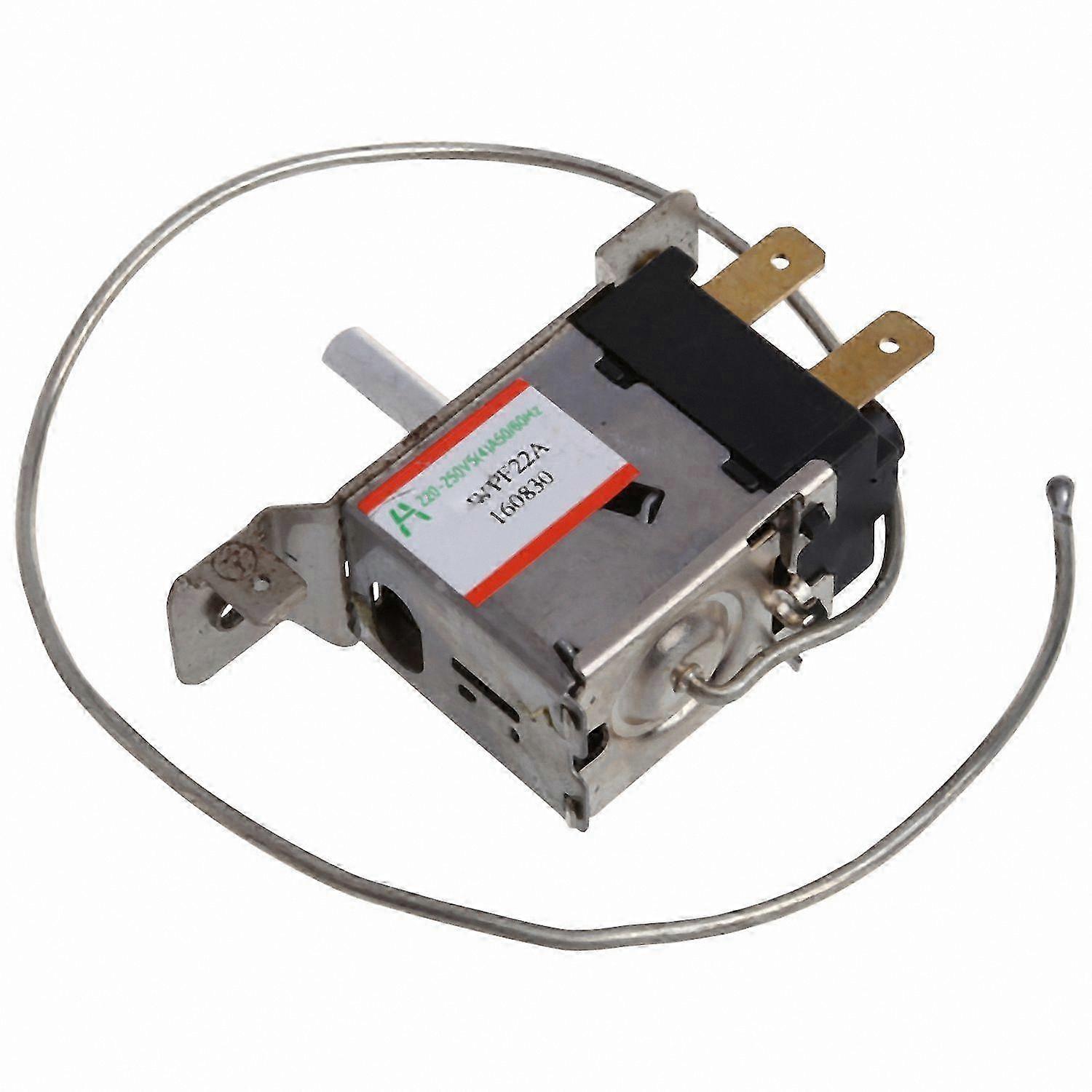 2-Pin Refrigerator Thermostat with 30cm Metal Cord for Freezer Cooling Systems