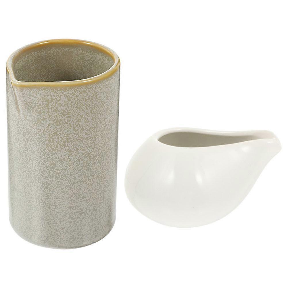 1Set Ceramic Milk Pitcher Milk Dispenser for Home Use Japanese Style