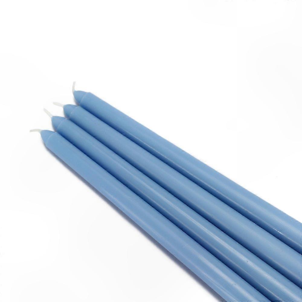 Velas de Cone Azul Claro de 12 Polegadas para Uso Decorativo, Conjunto de 4
